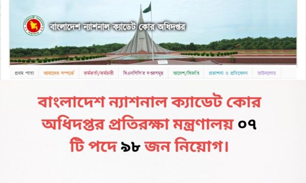 প্রতিরক্ষা মন্ত্রণালয়। সরকারি চাকরির নিয়োগ বিজ্ঞপ্তি।