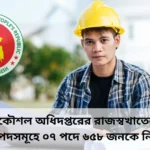 সরকারি চাকরির খবর পদ ৬৫৮। Job Circular 2025