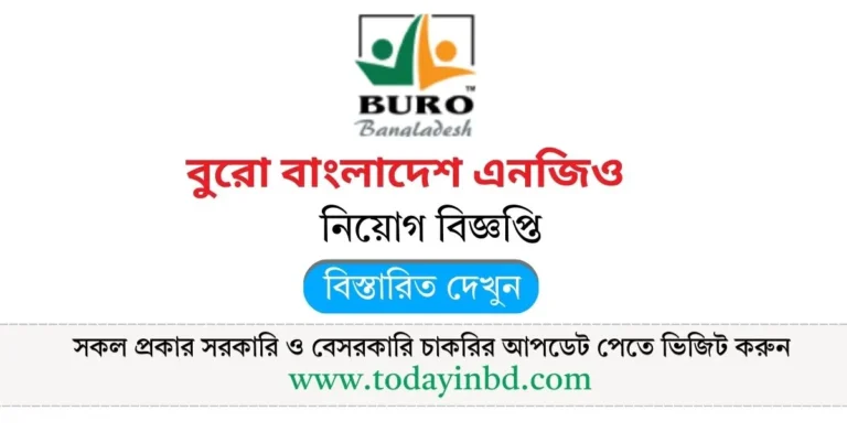 BURO NGO Job Circular 2025 বুরো বাংলাদেশ নিয়োগ বিজ্ঞপ্তি।
