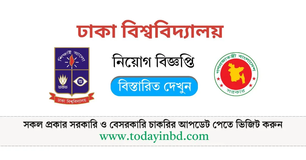 Dhaka University Job Circular 2025। ঢাকা বিশ্ববিদ্যালয়