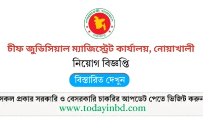 Govt Job Circular 2025। চিফ জুডিসিয়াল ম্যাজিস্ট্রেট এর কার্যালয় নিয়োগ