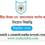 চাকরির নিয়োগ ২০২৫। শহিদ বীর-উত্তম লে. আনোয়ার গার্লস কলেজ, ঢাকা