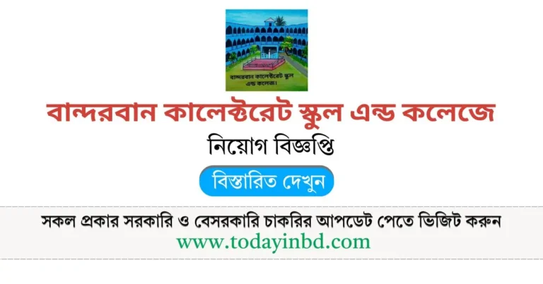 বান্দরবান কালেক্টরেট স্কুল এন্ড কলেজে নিয়োগ। চাকরির খবর