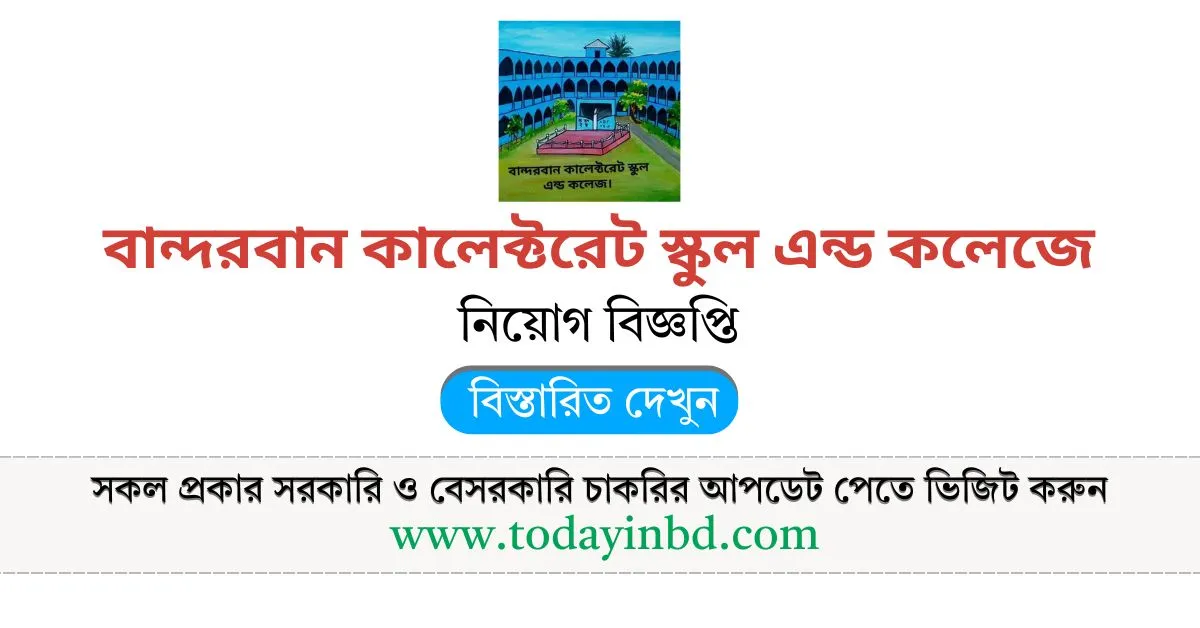 বান্দরবান কালেক্টরেট স্কুল এন্ড কলেজে নিয়োগ। চাকরির খবর