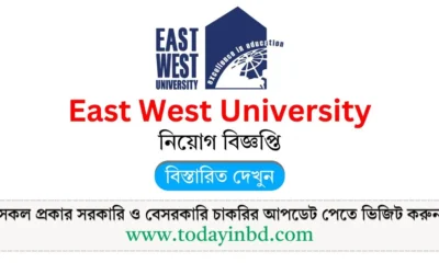 East West University Job Circular 2025। ইস্ট ওয়েস্ট ইউনিভার্সিটি নিয়োগ বিজ্ঞপ্তি ২০২৫।