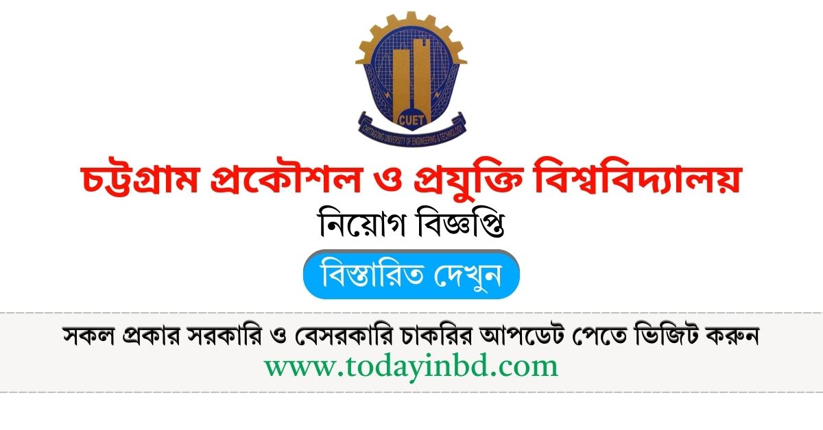 Jobs in Bangladesh। চট্টগ্রাম প্রকৌশল ও প্রযুক্তি বিশ্ববিদ্যালয় নিয়োগ বিজ্ঞপ্তি ২০২৫।