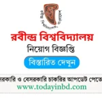 Rabindra University Job Circular 2025। রবীন্দ্র বিশ্ববিদ্যালয় নিয়োগ বিজ্ঞপ্তি ২০২৫।