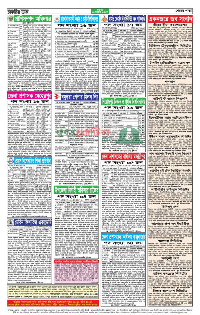 চাকরির খবর সাপ্তাহিক ডাক ২১/০২/২০২৫। Saptahik Chakrir Dak 21/02/2025 ৪