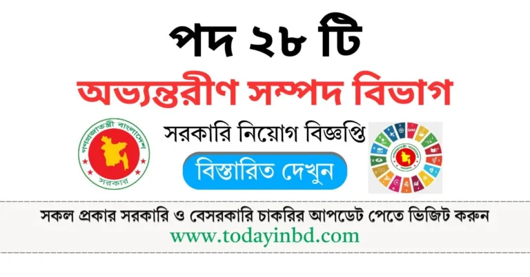 IRD Job Circular 2025। অভ্যন্তরীণ সম্পদ বিভাগ নিয়োগ বিজ্ঞপ্তি ২০২৫।