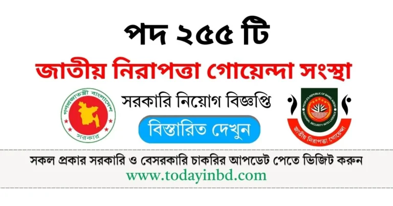 NSI Job Circular 2025। জাতীয় নিরাপত্তা গোয়েন্দা সংস্থা নিয়োগ বিজ্ঞপ্তি ২০২৫।