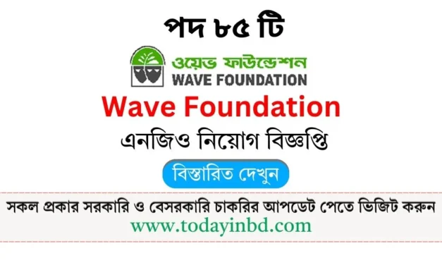 Wave Foundation Job Circular 2025। ওয়েভ ফাউন্ডেশন নিয়োগ বিজ্ঞপ্তি ২০২৫।