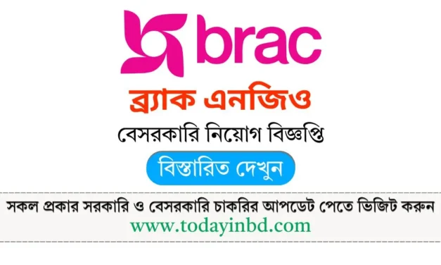 ব্র্যাক এনজিও নিয়োগ বিজ্ঞপ্তি ২০২৫। Job Circular 2025।