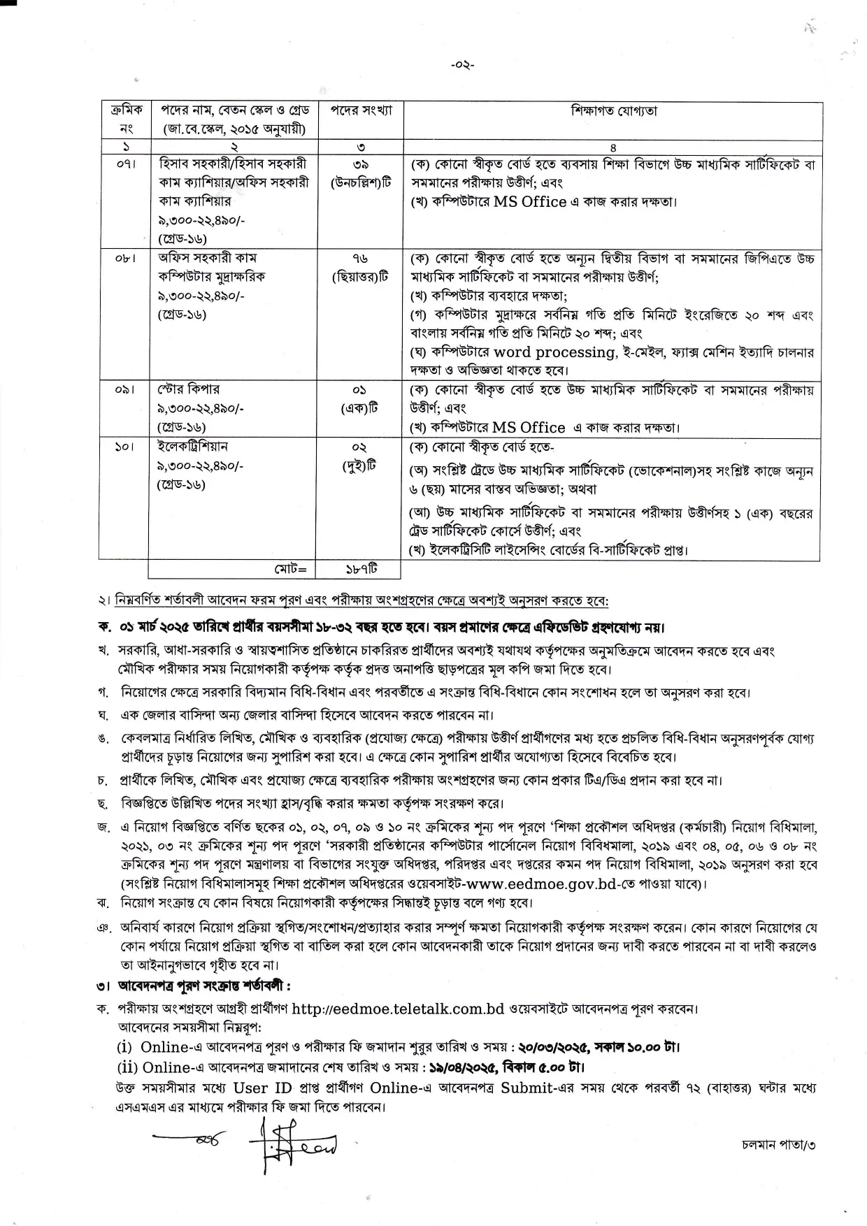 শিক্ষা প্রকৌশল অধিদপ্তর নিয়োগ বিজ্ঞপ্তি ২০২৫। EED Job Circular 2025 ২