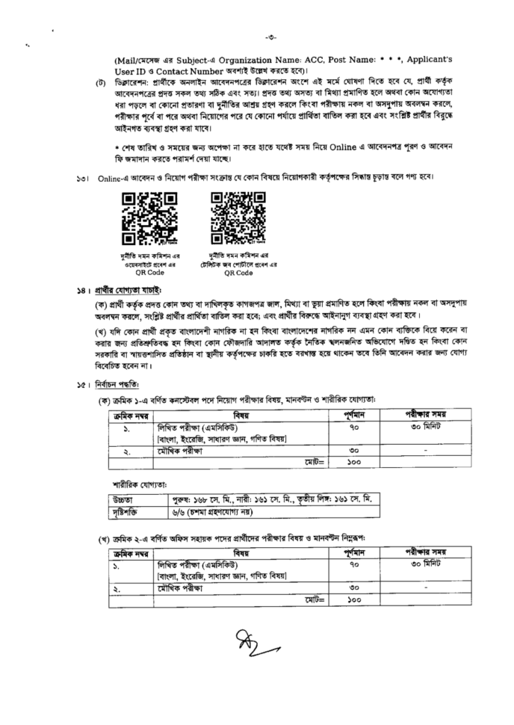 anti corruption commission job circular 3