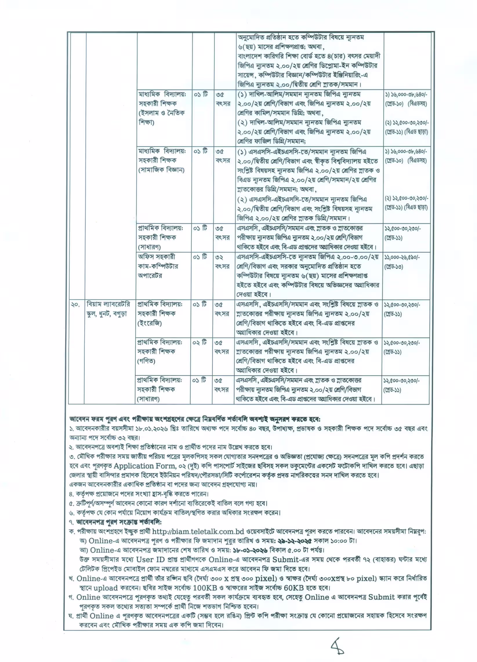 বিয়াম ফাউন্ডেশন ‍নিয়োগ বিজ্ঞপ্তি ২০২৬-BIAM Foundation Job Circular 2026। ৯