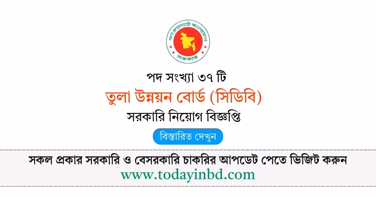 তুলা উন্নয়ন বোর্ড নিয়োগ বিজ্ঞপ্তি ২০২৬ – Job Circular 2026।