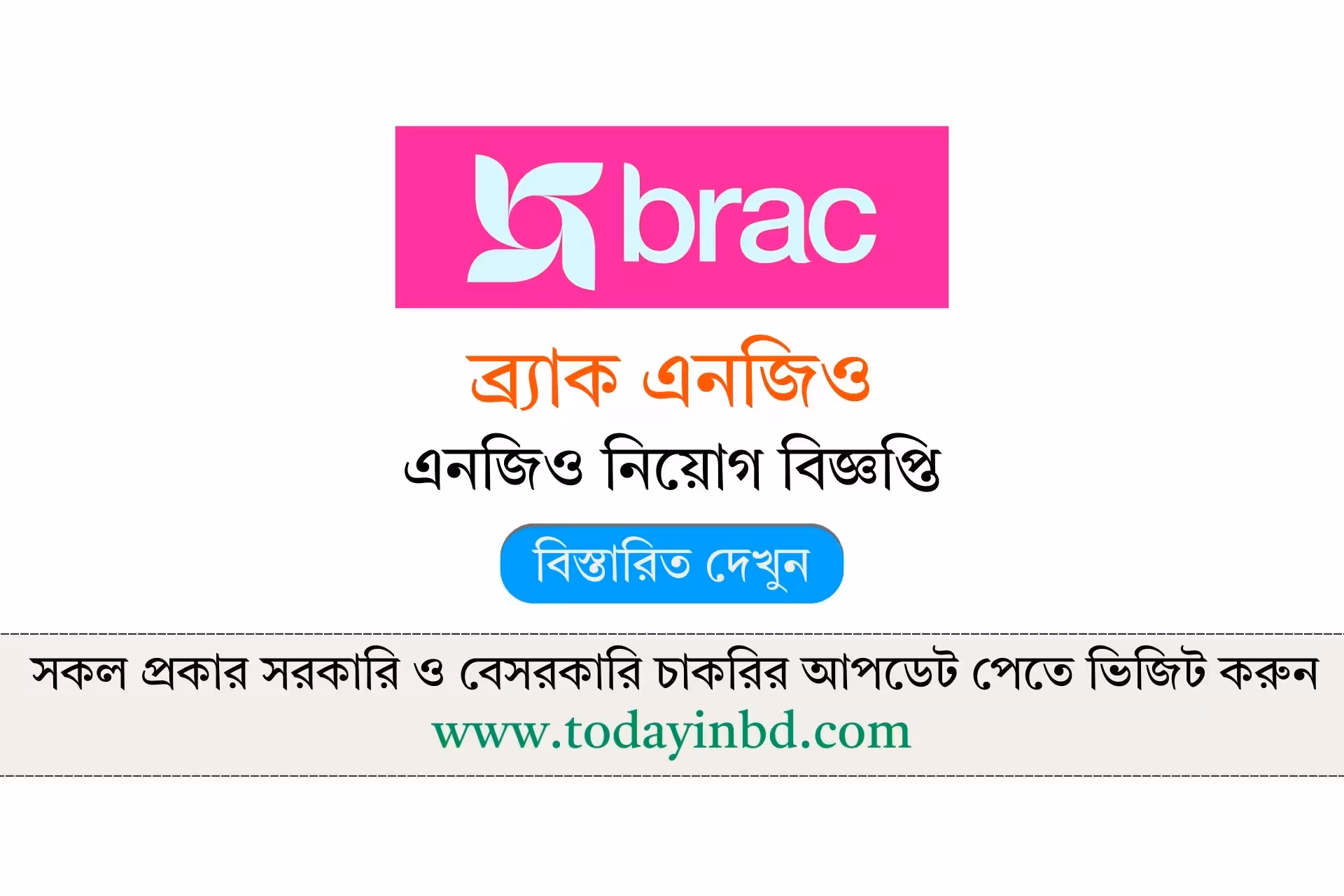 BRAC NGO Job Circular 2026-ব্র্যাক এনজিও নিয়োগ বিজ্ঞপ্তি ২০২৬