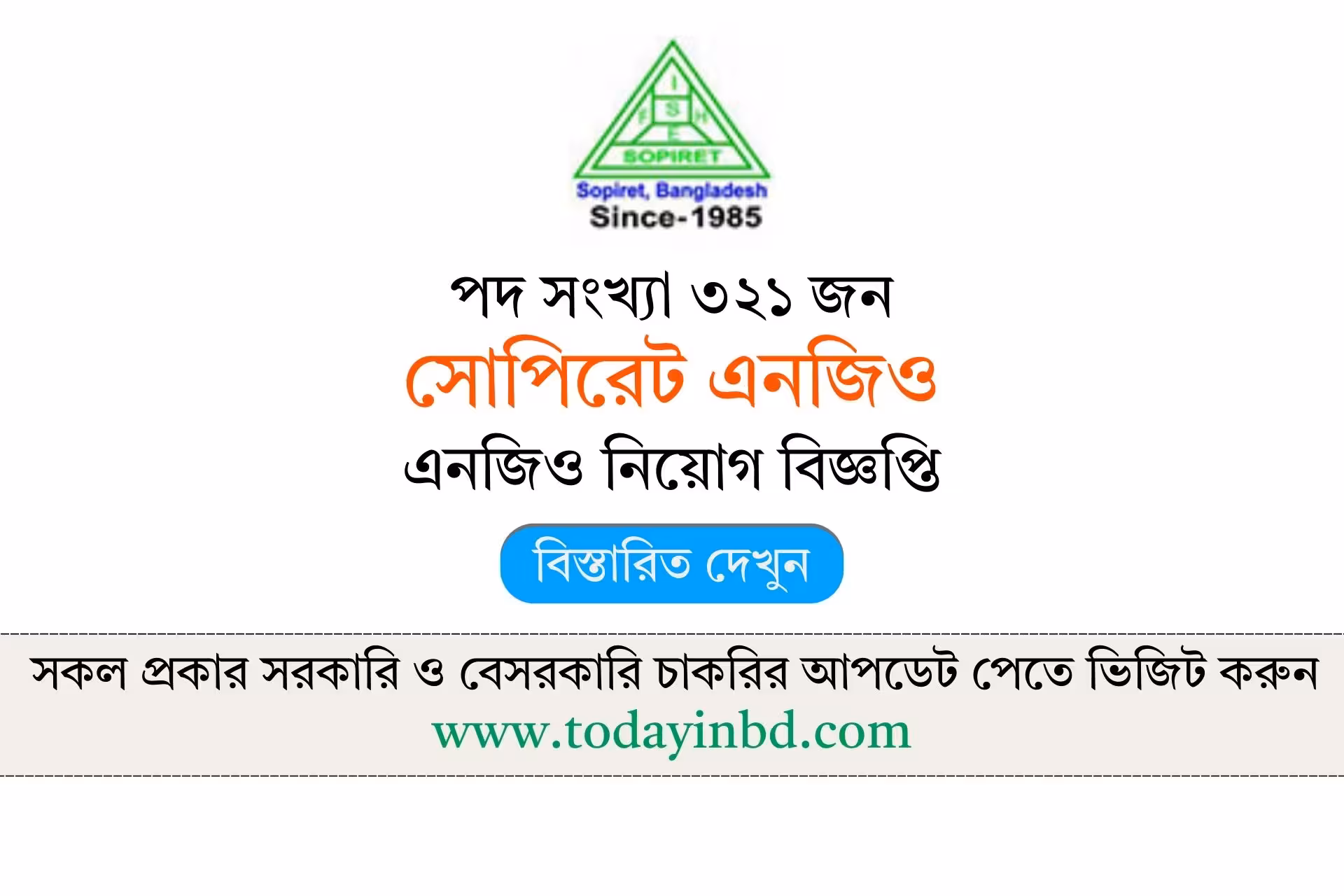 SOPIRET NGO Job Circular 2026-সোপিরেট এনজিও নিয়োগ বিজ্ঞপ্তি ২০২৬।