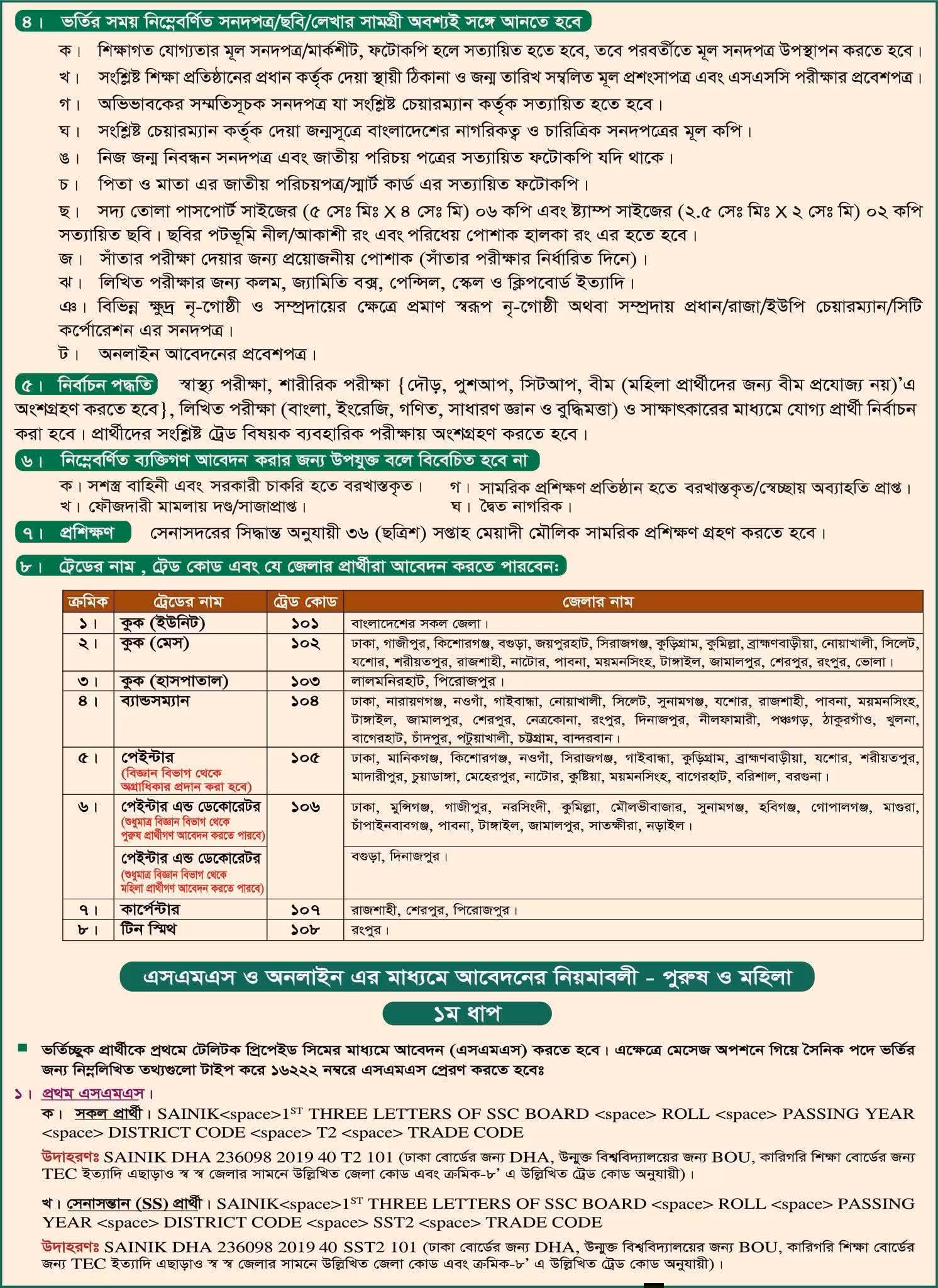 army job circular 2026 বাংলাদেশ সেনাবাহিনী নিয়োগ বিজ্ঞপ্তি ২০২৬। ২