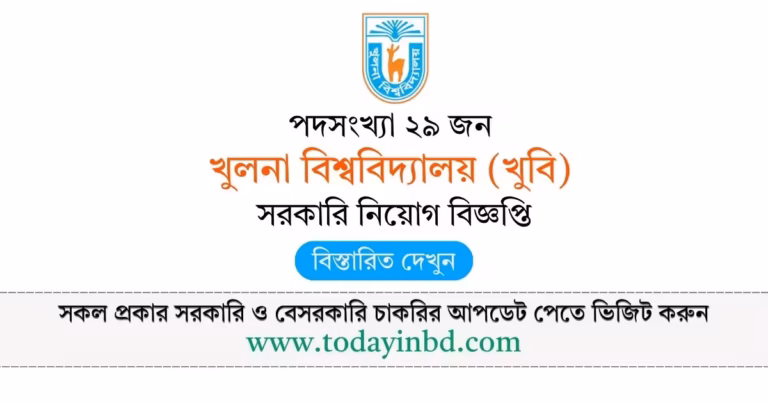 Khulna University Job Circular 2026-খুলনা বিশ্ববিদ্যালয় নিয়োগ বিজ্ঞপ্তি ২০২৬।