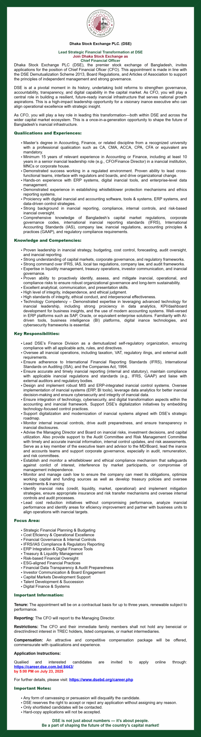 dhaka stock exchange job circular 1 scaled