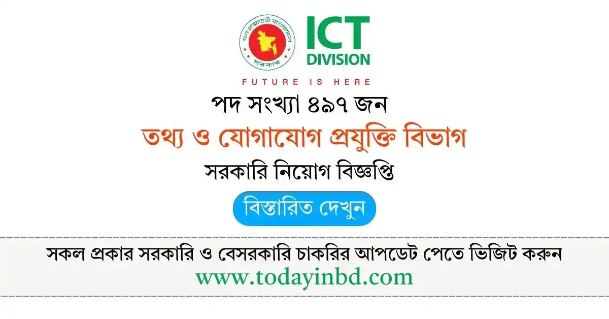 ICT Division Job Circular – তথ্য ও যোগাযোগ প্রযুক্তি বিভাগ নিয়োগ বিজ্ঞপ্তি