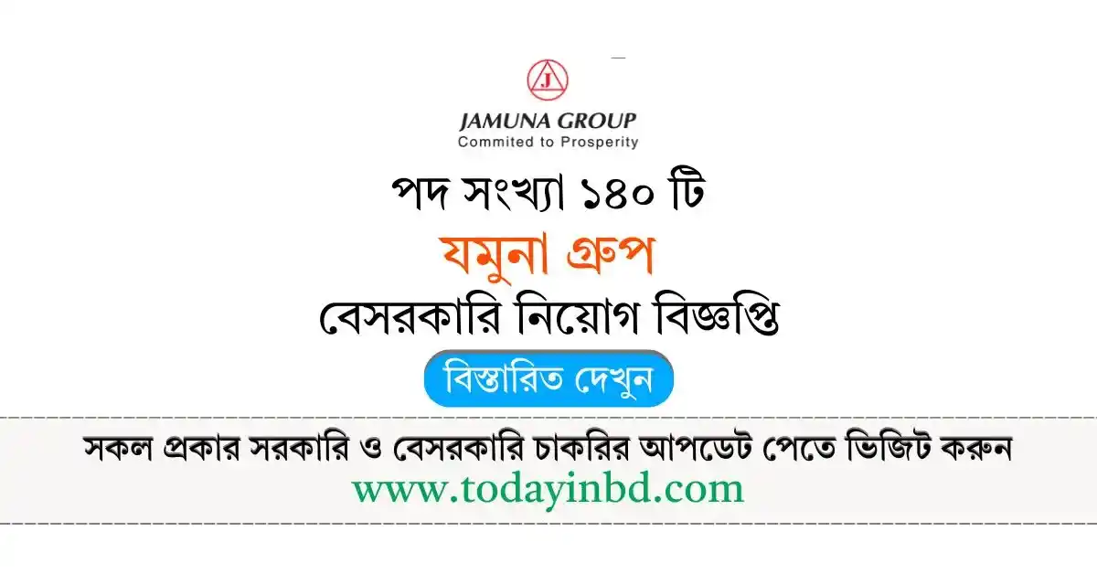 Part Time Jobs in Dhaka – Jamuna Group Job Circular।