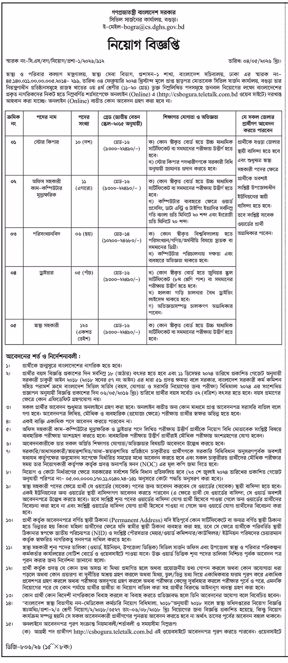 Fire Service Bd Jobs Circular 2026-ফায়ার সার্ভিস ও সিভিল ডিফেন্স অধিদপ্তর নিয়োগ বিজ্ঞপ্তি ২০২৬-01